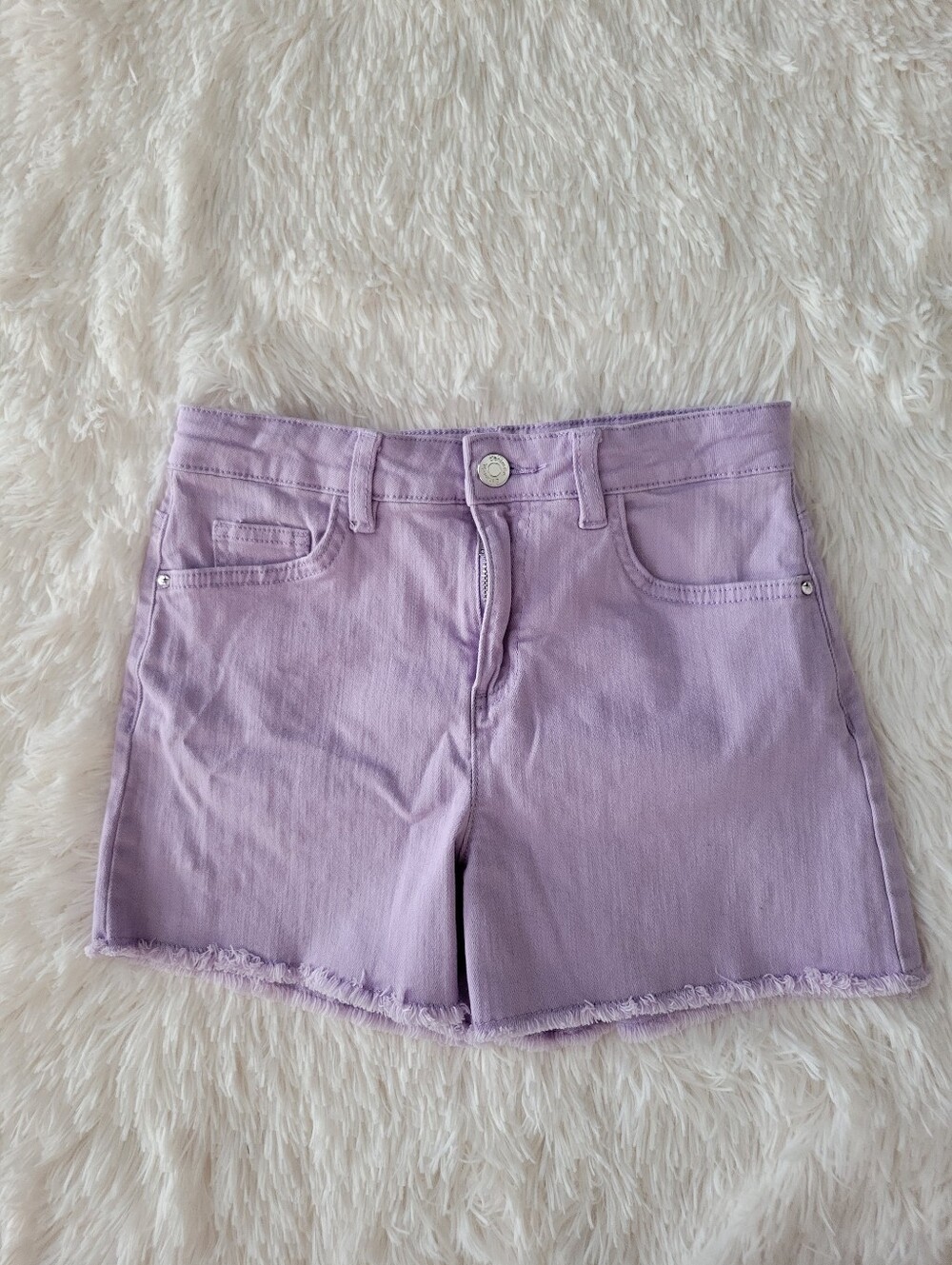 Denim Co Light Purple Denim Cutoff Shorts Girls 10-11 Yrs